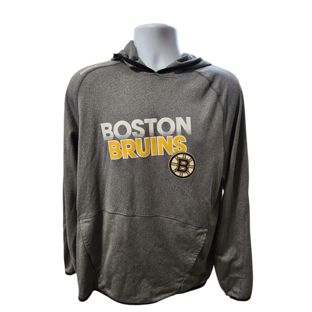 Reebok Medium Hoodie Men's Gray‎ Boston Bruins